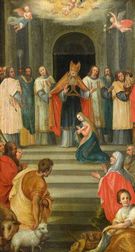 Continental School, 19th Century Presentation of The Virgin in the Temple